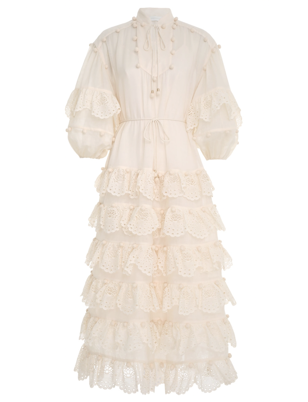 【Zimmermann】LYRICAL TIERED DRESS ティアード ミディドレス Zimmermann Lyre Trim Tiered Dress — UFO No More